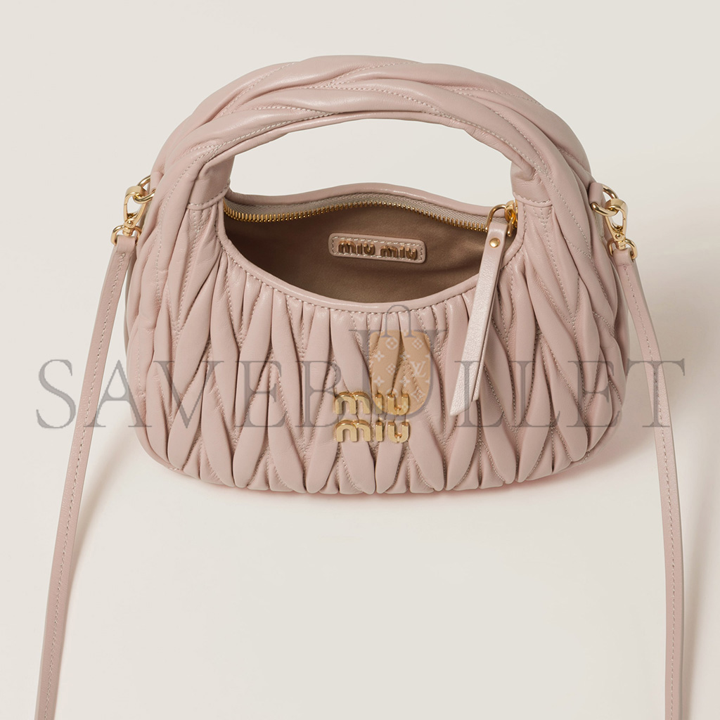 M1v M1v wander matelassÉ nappa leather hobo bag 5bc125 (20*17*6cm)